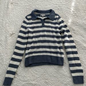 American Eagle striped sweater with collar